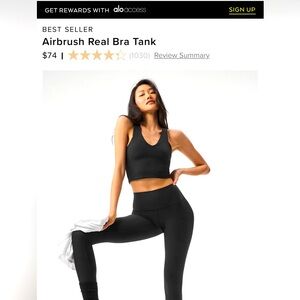 ALO YOGA AIRBRUSH REAL BRA TANK - large